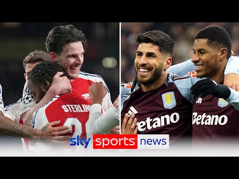 Aston Villa and Arsenal reach the Champions League quarter-finals