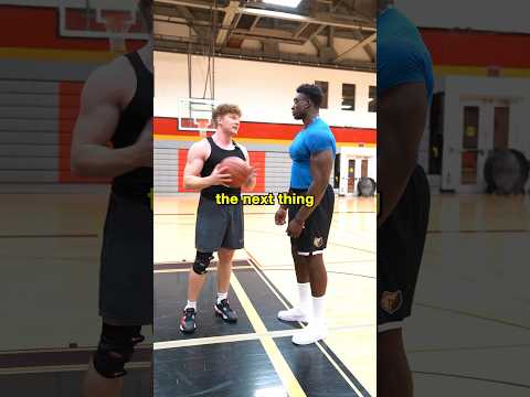 6’6 BODYBUILDER TRIES BASKETBALL! #gym #fit #bball #lebronjames