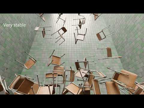 Test Falling Chairs, Blender Animation, Physics Simulation