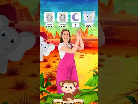 Rhythm clap along for kids/beginners 🐵 #rhythm #challenge #kids #music #learn #game