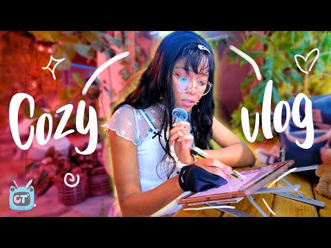 ☁️Comfy Art Cafe Vlog with my DJI Pocket 3 camera🐻