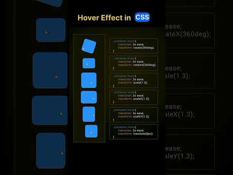 Hover effect in CSS #css #cascadingstylesheets  #webdevelopment #techtips