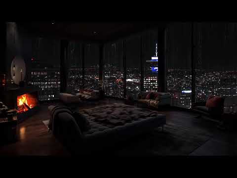 Insomnia Relief with Rain Sounds – Sleep Peacefully in a Warm City Apartment