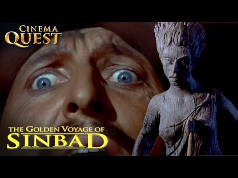 The Golden Voyage Of Sinbad | Wooden Siren Head Attacks Ship  | Cinema Quest