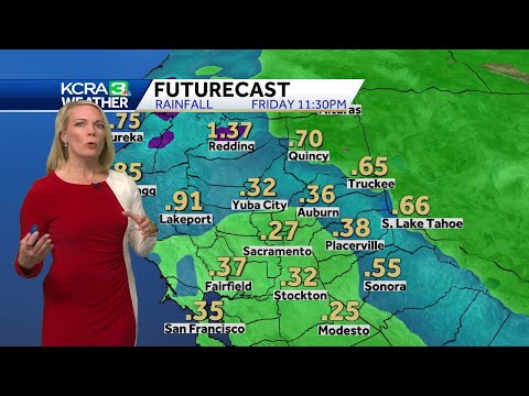 A look at possible rain and snow totals for March 14 in Northern California