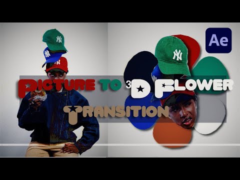 Picture to 3D flower After Effects transition tutorial ❀