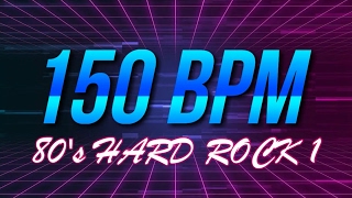 150 BPM - 80's Hard Rock - 4/4 Drum Track - Metronome - Drum Beat