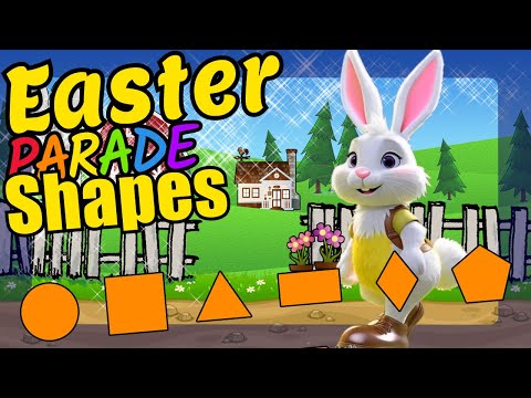 Easter Bunny Teaching Basic Shapes in English Educational Video for Kids