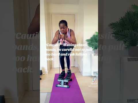 Mini Stepper Caution #fitness #motivation #resistancebands #exercise #sunnyfitness