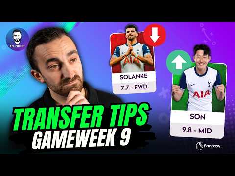 GW9 FPL TRANSFER TIPS | Salah, Son, Haaland & Solanke?! 😱 | Fantasy Premier League 24/25