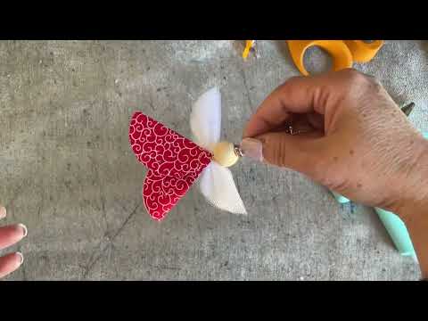 2 Easy And Simple Christmas Gift Ideas From Small Fabric Scraps/DIY Fabric Angel Fabric Flower