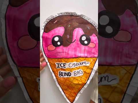 Blind Bag Ice Cream #satisfying #asmr #papercraft #art #blindbox #blindbag #shorts #unboxing