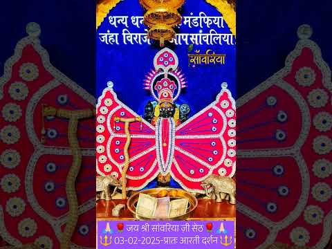 🌹जय श्री सांवरिया ज़ी सेठ 03-02-2025-प्रातः आरती दर्शन #sanwariyaseth #mandfiya #shortsfeed #shorts