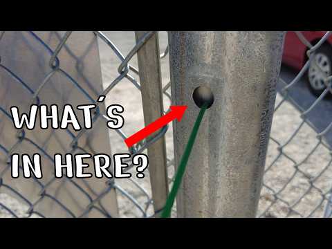 Pull a string, get a Cache! SUPER CLEVER fence post Geocache | GeoTrek