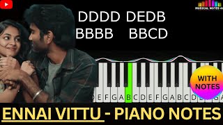 Ennai Vittu Piano Cover | Yuvan | Love Today | #musicalnotes4u