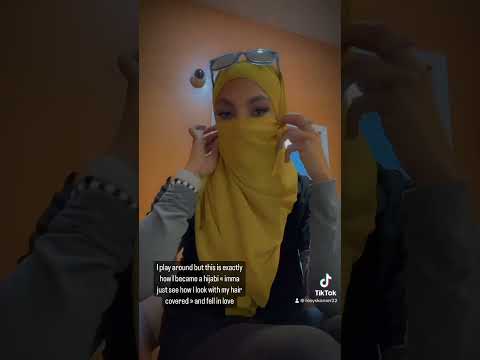 “Imma just see how it looks” 🤣🤭 #revert #religion #islam #hijab #niqab #hijabi #hijabfashion