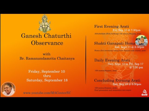 Day 8 - Ganesh Chaturthi 2021 with Br. Ramanandamrita Chaitanya