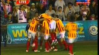 Bikmaev M. 55' Aktobe Vs Alania 4/8/2011UEFA Europa League Qualifying rounds