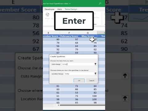 Master Excel Sparklines in 40 Seconds #shorts #exceltech #exceltips #microsoftlearn #microsoft