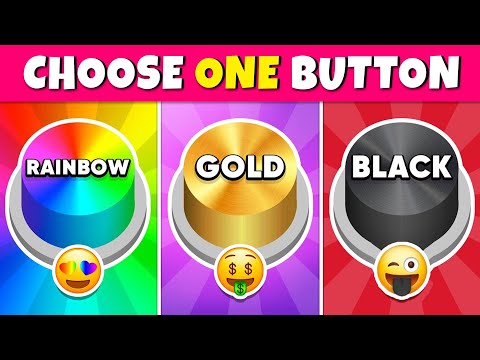 Choose One Button! Rainbow, Gold or Black Edition 🌈⭐️🖤 Quiz Rainbow