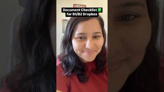 Document checklist for B1/B2 Dropbox ✨ #usavisa #youtubeshorts #shortsvideo