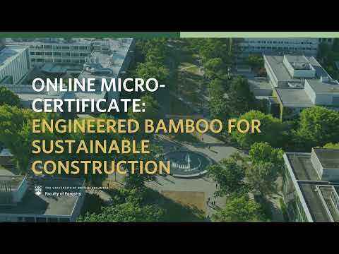 Online Micro-Certificate: Engineered Bamboo for Sustainable Construction