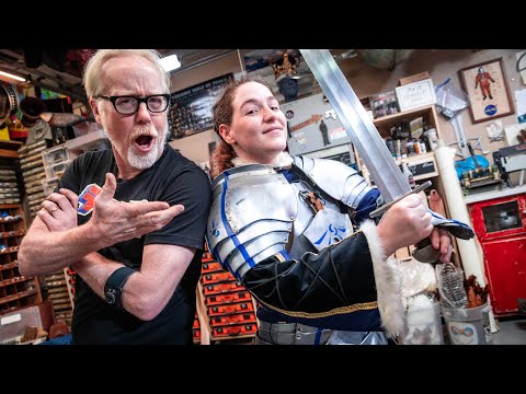 Adam Savage Checks Out Awesome Leather Armor Cosplay!