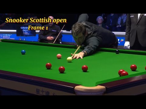 Snooker Scottish open Ronnie O’Sullivan Vs Dott ( frame 1 ).