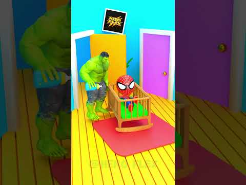 Gwen Don't Want Lil Spidey To Drink Milk 😂 #hulk #spiderman #funnyanimation #blenderanimation