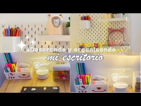 Organizando mi Escritorio #aesthetic #ikea #miniso #organization  #room #roomtour #roomdecor