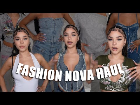 FASHION NOVA HAUL || low rise jeans, sets, summer tops