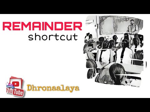 Remainder - Shortcut ||  தமிழ் || Dhronaalaya ||  #remainder #aptitude #competitivexam