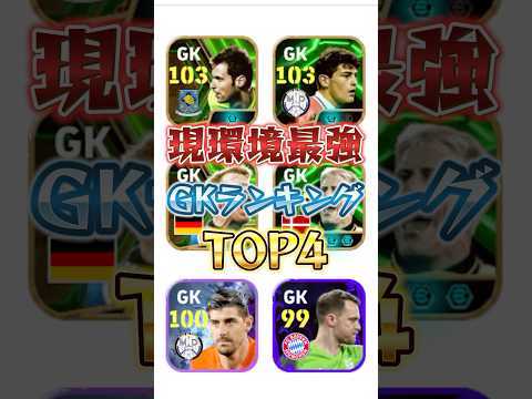 現環境最強GKランキングTOP4！#イーフト #efootball #ウイイレ