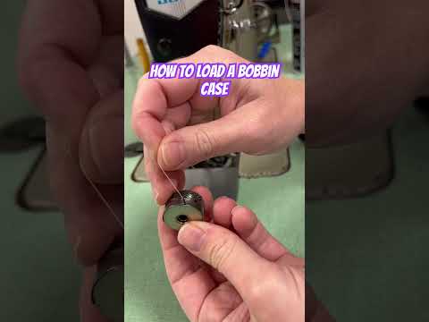 How to load a bobbin into a bobbin case #sewingmadeeasy #sewingmachines #sewingtools #sewinghacks