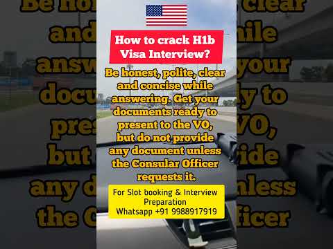 How to crack H1b Visa Interview? 🇺🇲  | H1b Visa Interview Preparation #usainterview #usavisa