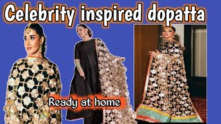 Hareem farooq viral dopatta, recreation, ready at home|| Bbstitching