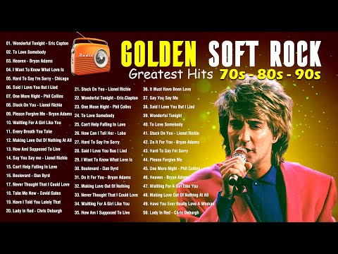 Rod Stewart, Eric Clapton, Lionel Richie, Bee Gees 🎉 Top Hits Soft Rock Ballads 70s 80s 90s