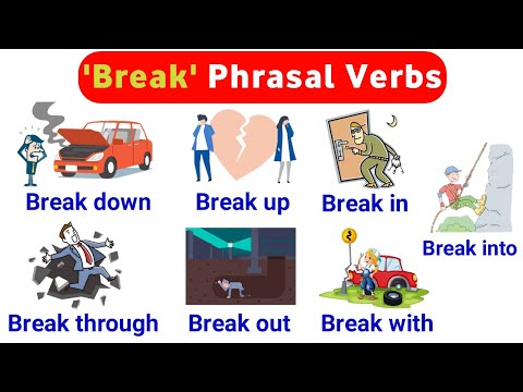 10 Break Phrasal Verbs : Phrasal verbs with sentences | phrasal verb | Listen and Practice