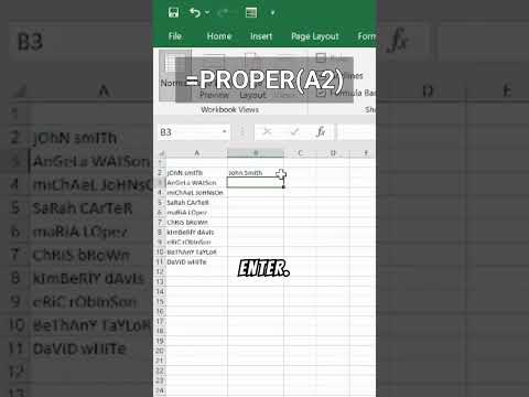 Fixing Messy Names In Excel In Seconds