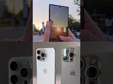 Zoom sun with S23 ultra vs iPhone 15 pro Max Both Colour || 📱📸#shorts