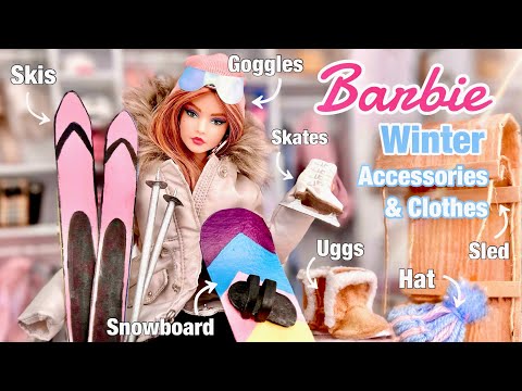 Realistic Barbie Doll Winter Accessories & Clothes! My Favorite Miniatures + Where I Got Them