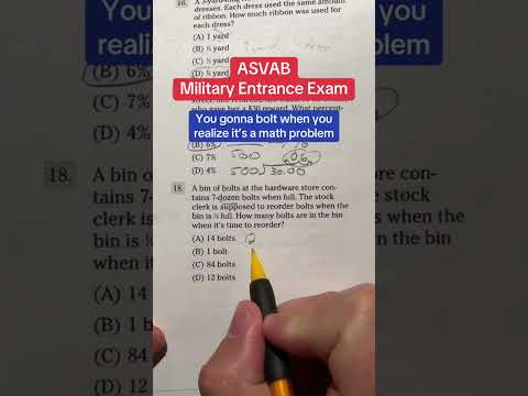 ASVAB Arithmetic Reasoning Practice Problem of the Day18 #asvab #arithmeticreasoning #afqt