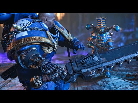 Space Marine 2 Chairon vs Thousand Sons Fight Scene - Warhammer 40K