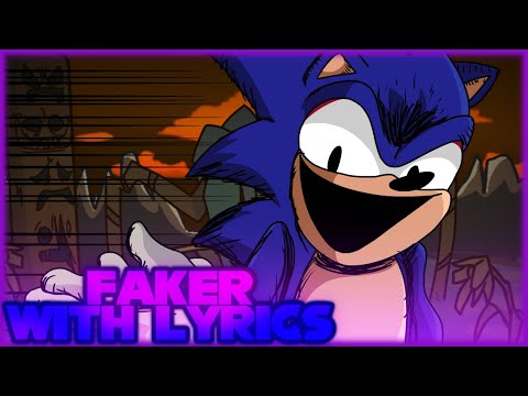 Faker WITH LYRICS | Friday Night Funkin': VS Sonic.EXE