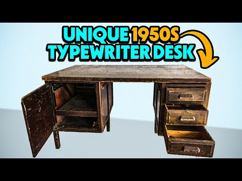 BROKEN 1950s Typewriter Desk Restoration | Furniture Restoration