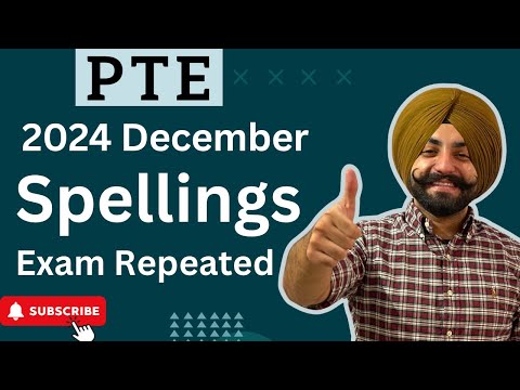 PTE Exam most repeated spelling list in December part 1 ( Gurwinder Sir )