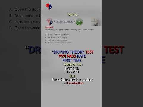 Accurate driving theory question 2024 about reversing your car  #drivingtheorytest