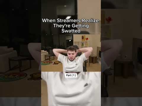 When streamer realize they're getting swatted #police #swat