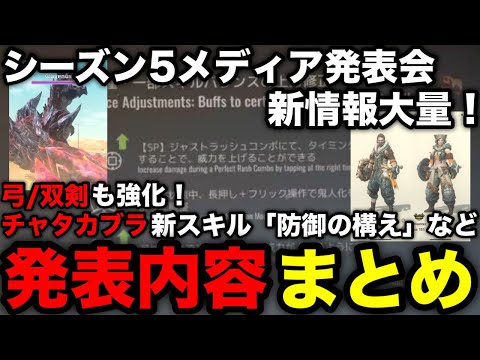 【モンハンnow】シーズン5で弓/双剣も強化！チャタカブラ装備で新スキル「防御の構え」など！メディア向け発表会内容まとめ！【モンスターハンターNow/モンハンNOW/モンハンなう/モンハンナウ】