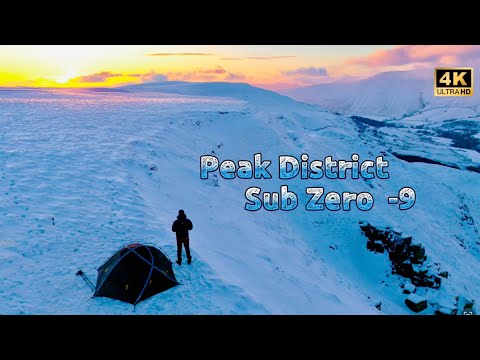 🧊❄️ Winter Peak District sub zero WILD CAMP at Alport Castles in the KUIU Stormstar #DJI mini 4 pro